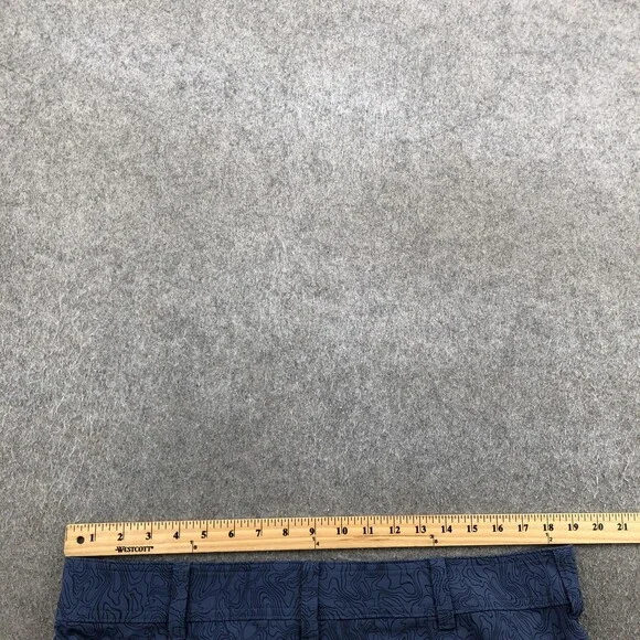 Eddie Bauer Shorts Mens 38 Blue Topo Print Hiking Zip Pockets Outdoor Trail - Picture 8 of 10